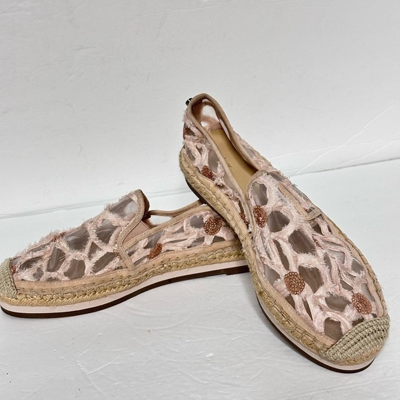 Women’s BOTKIER SARA 9 Pink Embellished Espadrilles Mesh Sequins Mixed Textiles - Picture 11 of 12